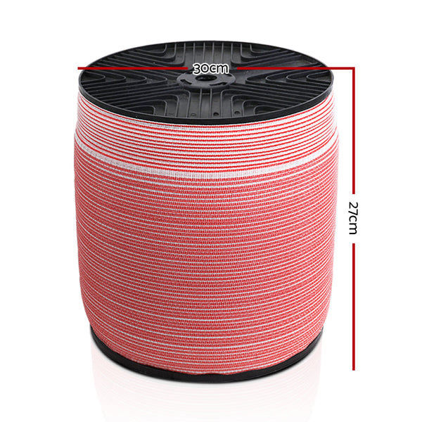 Giantz Electric Fence Poly Tape 1200M Electric Fencing