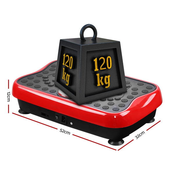 Everfit Vibration Machine Platform With Resistance Rope Sports Fitness Equipment Red Vibration Machines