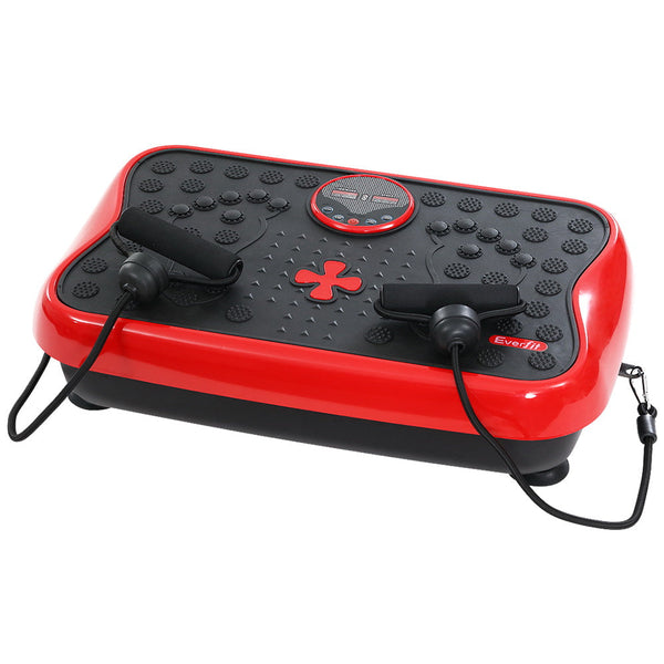 Everfit Vibration Machine Platform With Resistance Rope Sports Fitness Equipment Red Vibration Machines