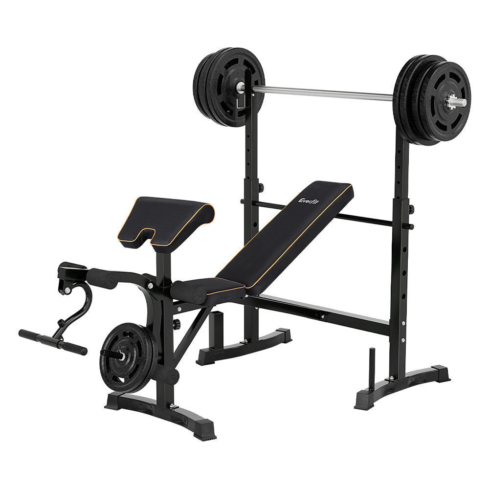 Everfit Weight Bench 10 In Press Home Gym Station 330Kg Capacity Weights Benches