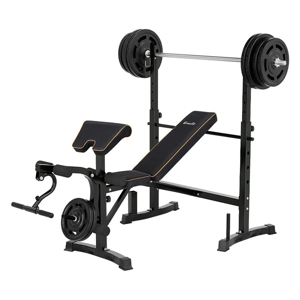 Everfit Weight Bench 10 In Press Home Gym Station 330Kg Capacity Weights Benches