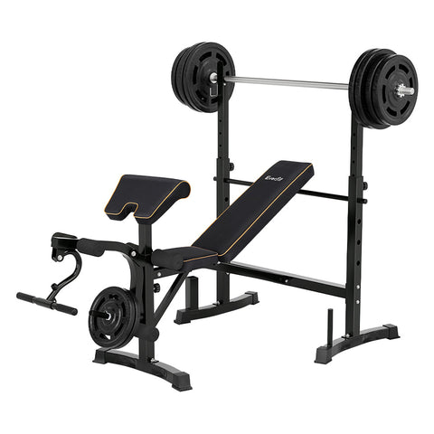 Everfit Weight Bench 10 In Press Home Gym Station 330Kg Capacity Weights Benches