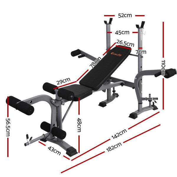 Everfit Weight Bench Home Gym Strength Training Sports Fitness Weights Benches