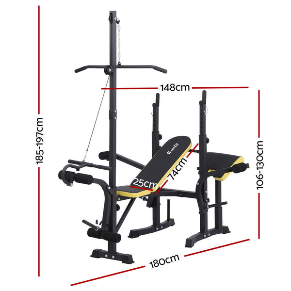 Everfit Weight Bench 14In1 Press Multi Station Fitness Home Gym Equipment Home Gyms