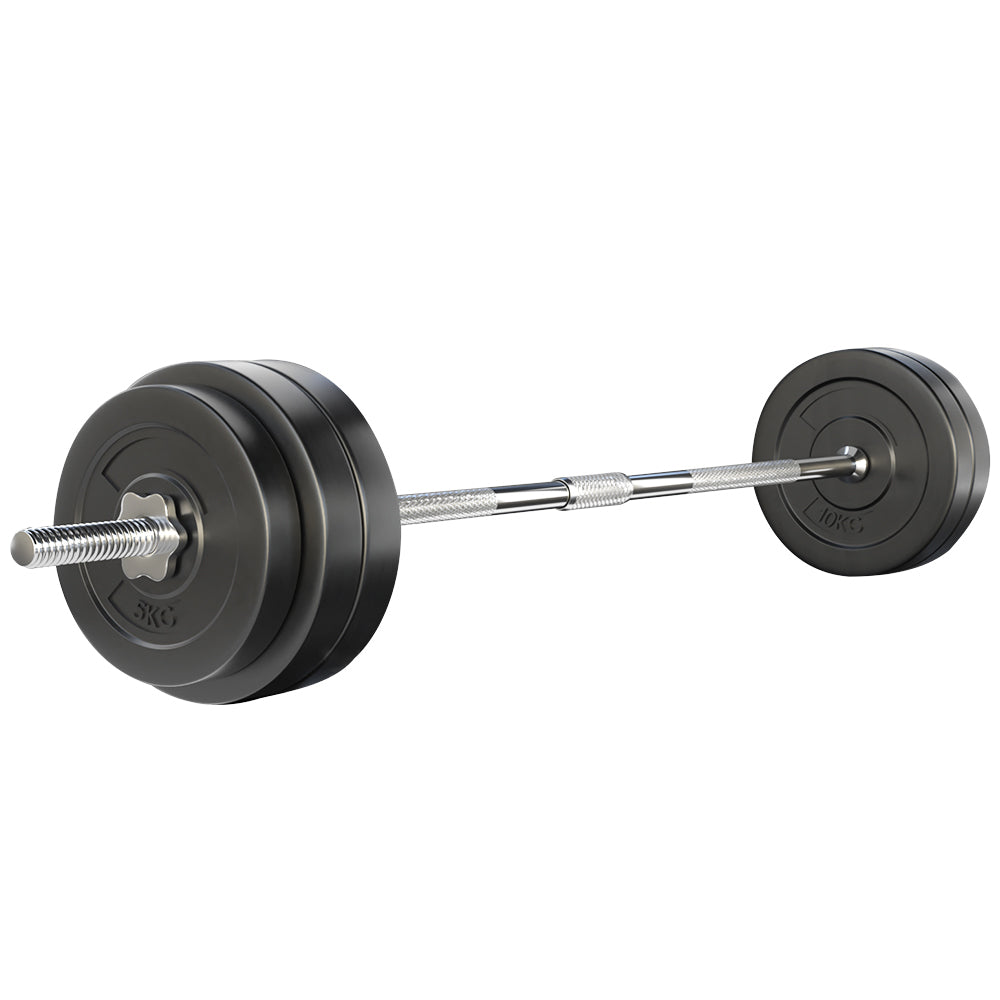 Everfit 58Kg Barbell Set Weight Plates Bar Lifting Bench 168Cm Barbells & Attachments