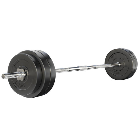 Everfit 58Kg Barbell Set Weight Plates Bar Lifting Bench 168Cm Barbells & Attachments