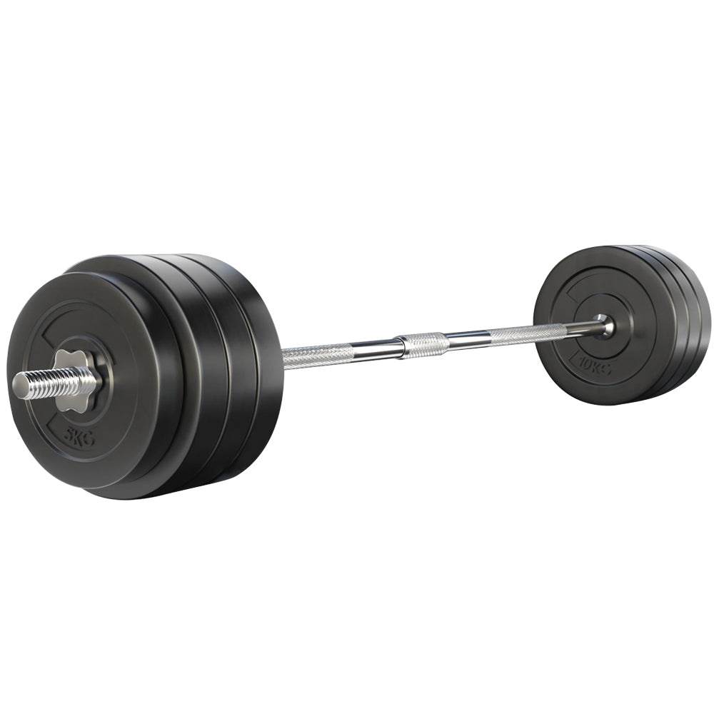 Everfit Barbell Set 78Kg Weight Plates Strength Training Sports Fitness Equipment Barbells & Attachments