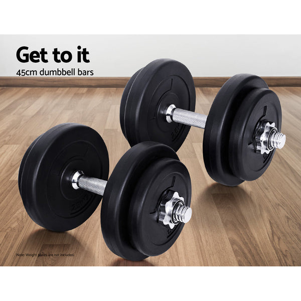 Everfit 45Cm Dumbbell Bar Gym Home Exercise 150Kg Capacity Dumbbells