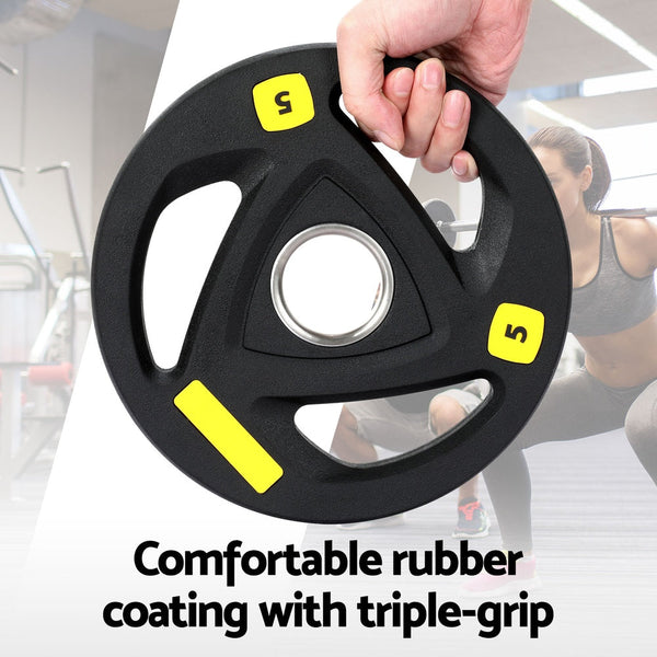 Everfit Olympic 5Kgx2 Dumbbells Barbells Lifting Home Weight Plates