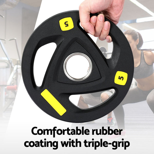 Everfit Barbells Set 16Kg 120Cm Dumbbells Plate Weight Lifting Home Gym Barbells & Attachments