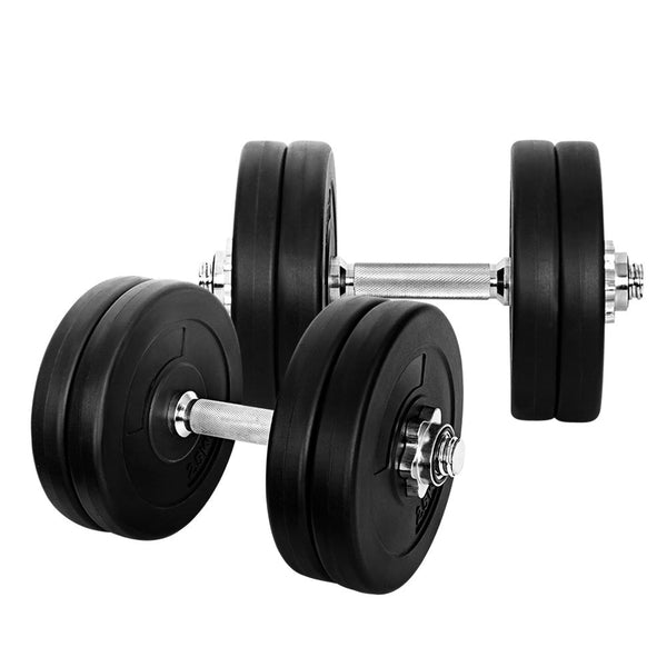 Everfit 25Kg Dumbbell Set Weight Plates Lifting Bench Dumbbells
