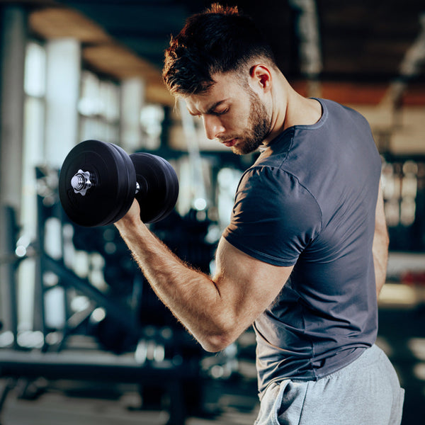 Everfit 25Kg Dumbbell Set Weight Plates Lifting Bench Dumbbells