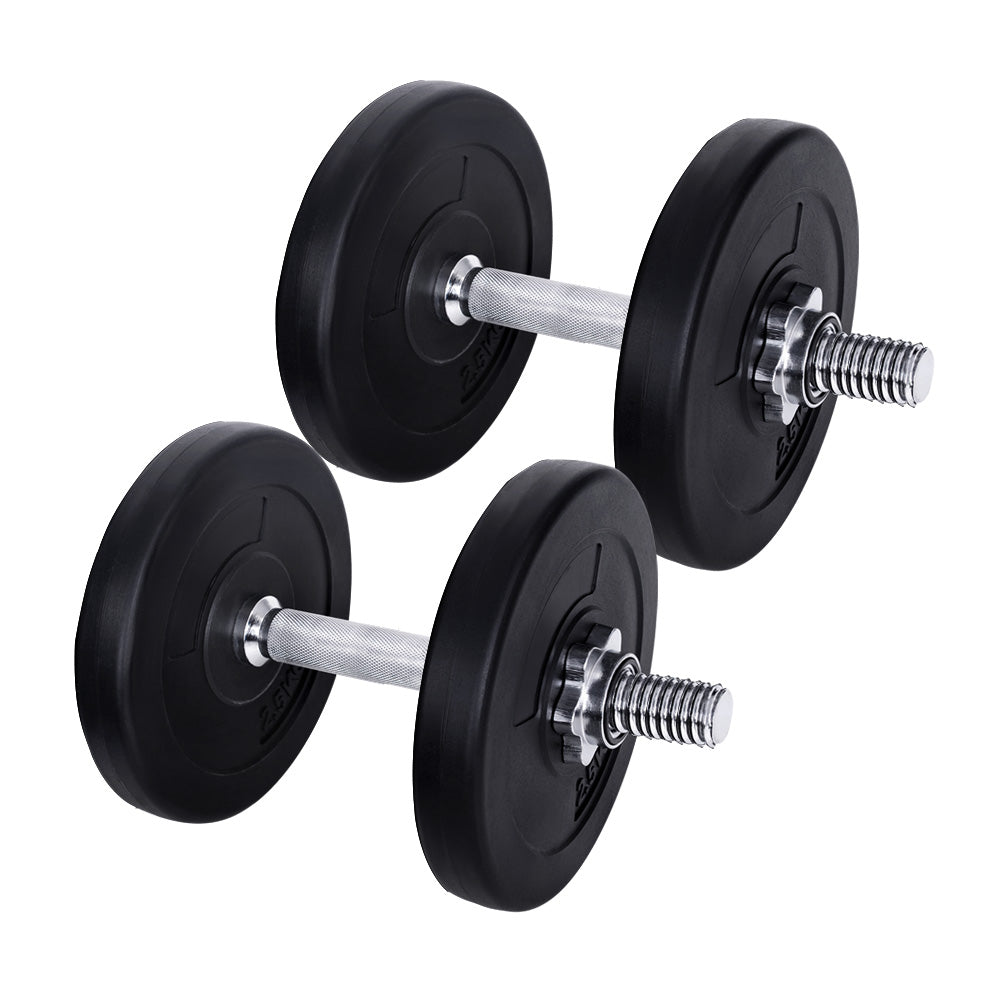 Everfit 15Kg Dumbbell Set Weight Plates Lifting Bench Dumbbells