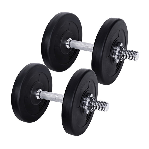 Everfit 15Kg Dumbbell Set Weight Plates Lifting Bench Dumbbells