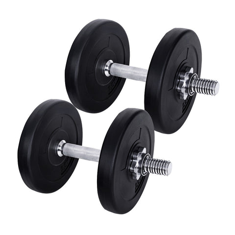 Everfit 15Kg Dumbbell Set Weight Plates Lifting Bench Dumbbells
