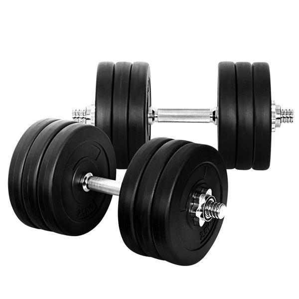 Everfit Dumbbell Set 35Kg Weight Plates Strength Training Sports Fitness Equipment Dumbbells