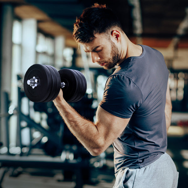 Everfit Dumbbell Set 35Kg Weight Plates Strength Training Sports Fitness Equipment Dumbbells