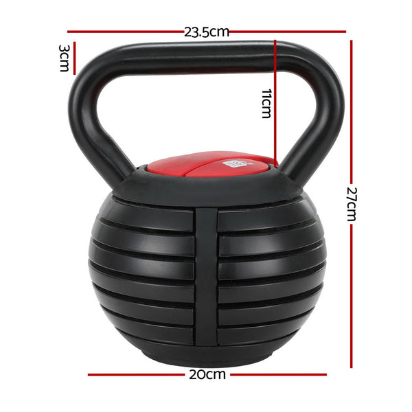 Everfit 18Kg Kettlebell Set Portable Bell Weight Dumbbells 10Lbs 40Lbs Kettlebells