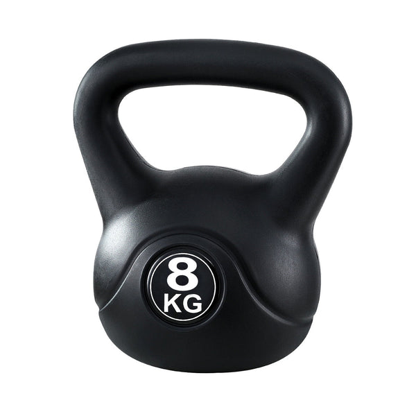 Everfit 8Kg Kettlebell Set Weight Lifting Bench Dumbbells Bell Gym Home Kettlebells