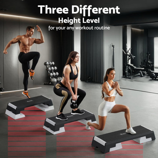 Everfit 3 Level Aerobic Step Adjustable Stepper For Home Workouts Step Machines