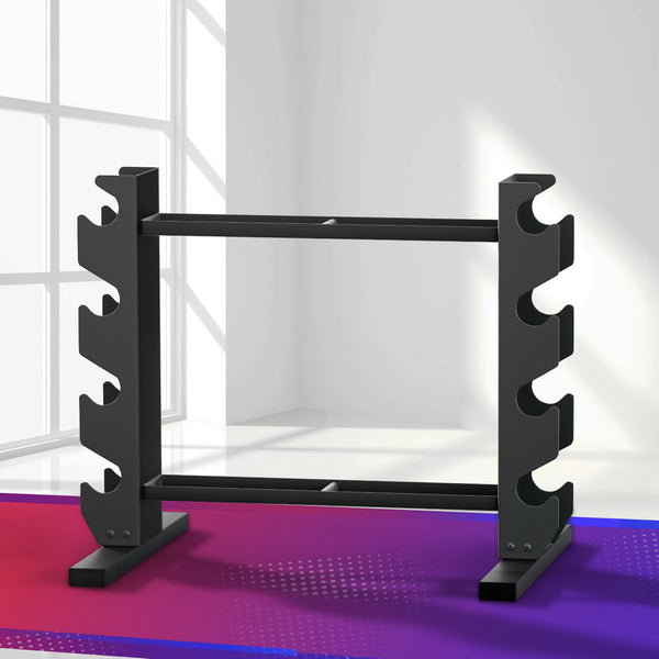 Everfit Dumbbell And Kettlebell Rack Home Gym Storage Sports Fitness Stand Treadmill Accessories