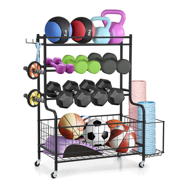 Everfit Dumbbell Rack Weight For Dumbbells Home Gym Storage Black Chairs