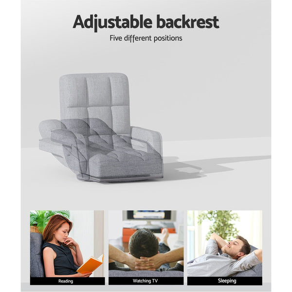 Artiss Floor Chair Lounge Sofa Swivel Grey Chairs