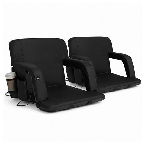 Artiss 2X Floor Lounge Sofa Bed With Armrest Heated Cushion Sofas Armchairs & Couches