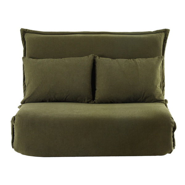 Artiss Floor Lounge Sofa Bed Foldable 2 Seater Green Sofa Beds