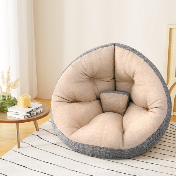Artiss Foldable Floor Sofa Bed Chair Washable Beige Furniture For Home And Garden Sofa Beds