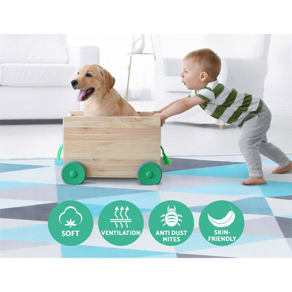 Flannel Fabric Floor Rug Water Repellent Non Slip Short Pile Rectangle Carpet Rugs