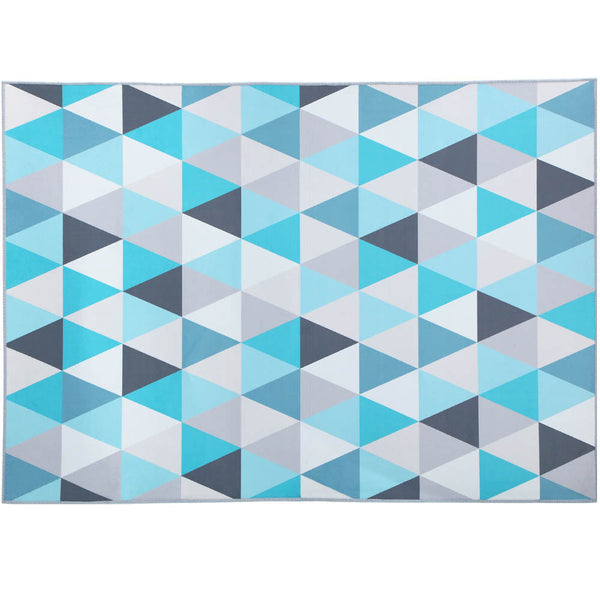 Flannel Fabric Floor Rug Water Repellent Non Slip Short Pile Rectangle Carpet Rugs