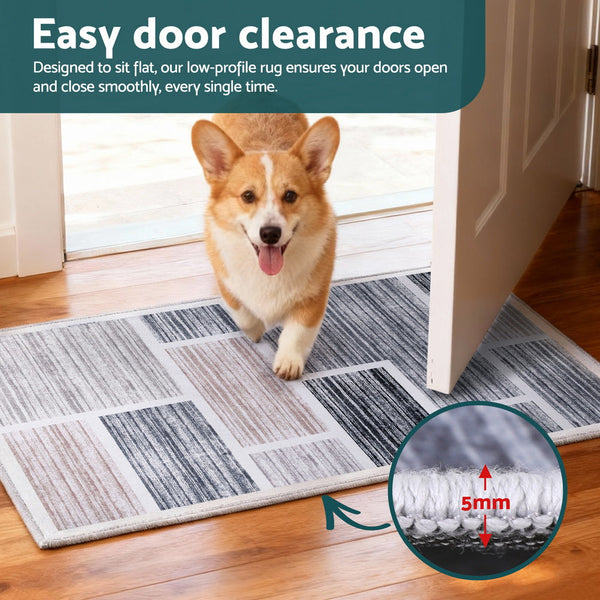 Artiss Floor Rug 50X80cm Doormat Soft Velvet Non Slip Bath Mat Small Modern Rugs