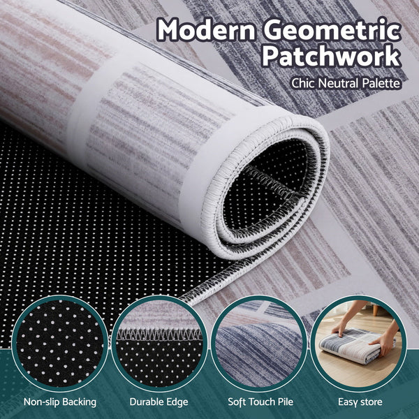 Artiss Floor Rug 50X80cm Doormat Soft Velvet Non Slip Bath Mat Small Modern Rugs