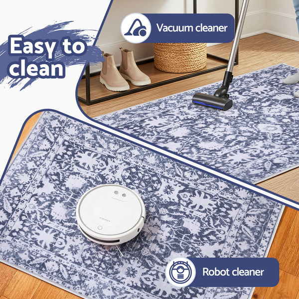 Artiss Floor Rug 50X80cm Doormat Soft Velvet Non Slip Bath Mat Small Rug Modern Rugs