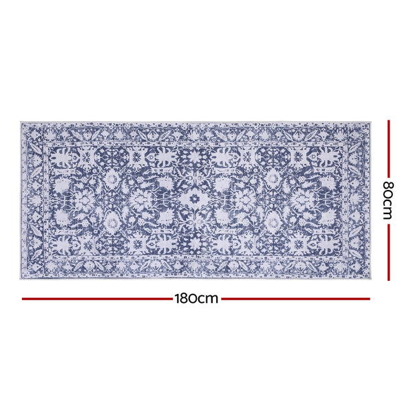 Artiss Hallway Runner Rug 80X180cm Soft Velvet Washable Modern Kitchen Mat Rugs