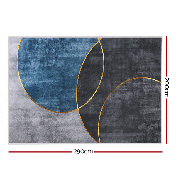Artiss Washable Floor Rug 200X290cm Large Geometric Area Modern Carpet Rugs