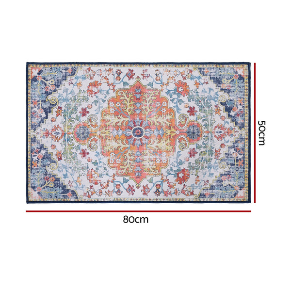 Artiss Floor Rug 50X80 Doormat Carpet Short Pile Non Slip Entryway Mat Bohemian Rugs