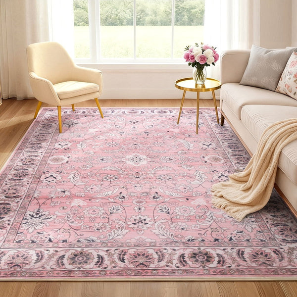 Polyester Floor Rug Washable Large Rectangle Vintage Design Carpet Rugs
