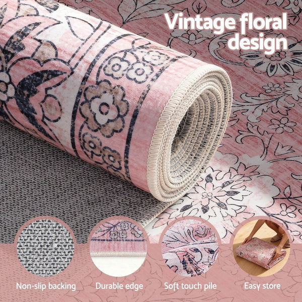Polyester Floor Rug Washable Large Rectangle Vintage Design Carpet Rugs