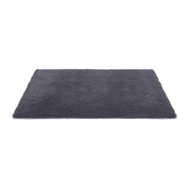 Artiss Floor Rug 140X200cm Plush Area Shaggy Living Room Bedroom Carpet Grey Rugs