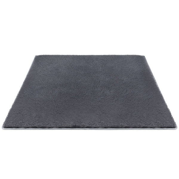 Artiss Floor Rug 160X230cm Plush Area Shaggy Living Room Bedroom Carpet Grey Rugs
