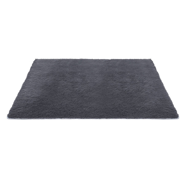Artiss Floor Rug 200X230cm Plush Area Shaggy Living Room Bedroom Carpet Grey Rugs