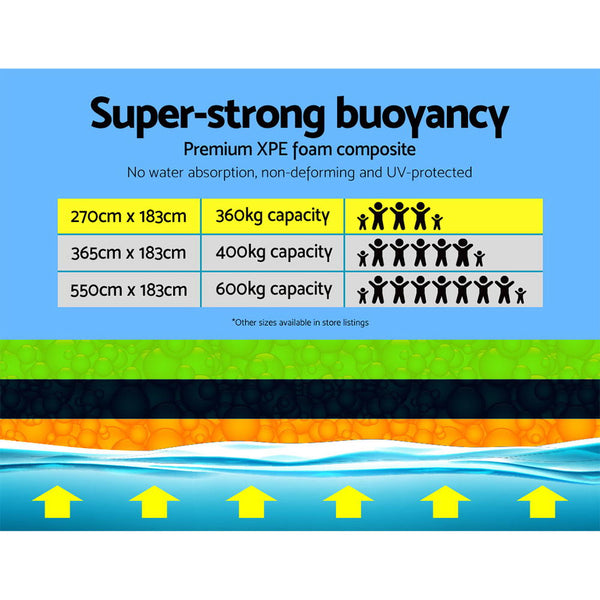 Weisshorn Floating Water Mat 2.7X1.8M Foam Pad Swimming Pool Island Platform Inflatable & Kid Pools