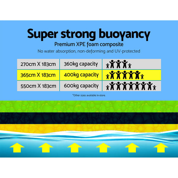 Weisshorn Floating Water Mat 3.5X1.8M Foam Pad Swimming Pool Island Platform Inflatable & Kid Pools