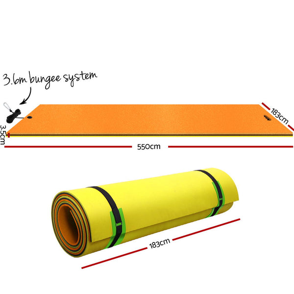 Weisshorn Floating Water Mat 5.5X1.8M Foam Pad Swimming Pool Island Platform Inflatable & Kid Pools