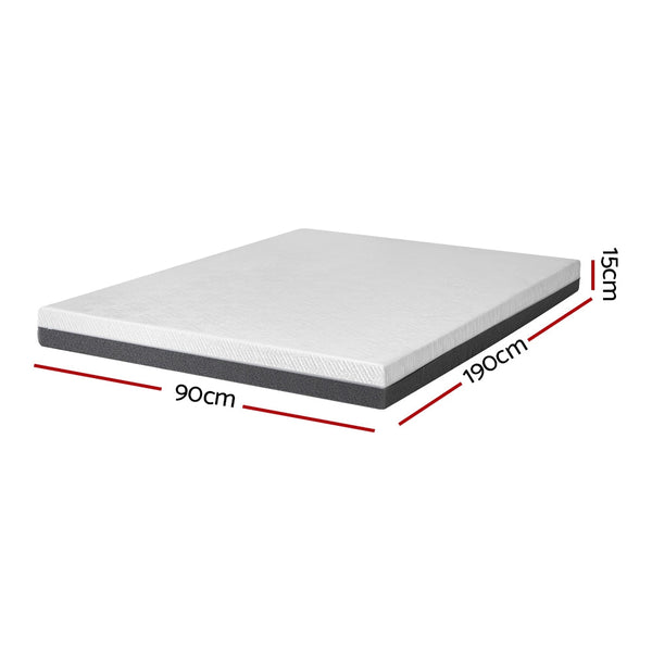 Giselle Memory Foam Mattress Cool Gel Non Spring 15Cm Single Mattresses