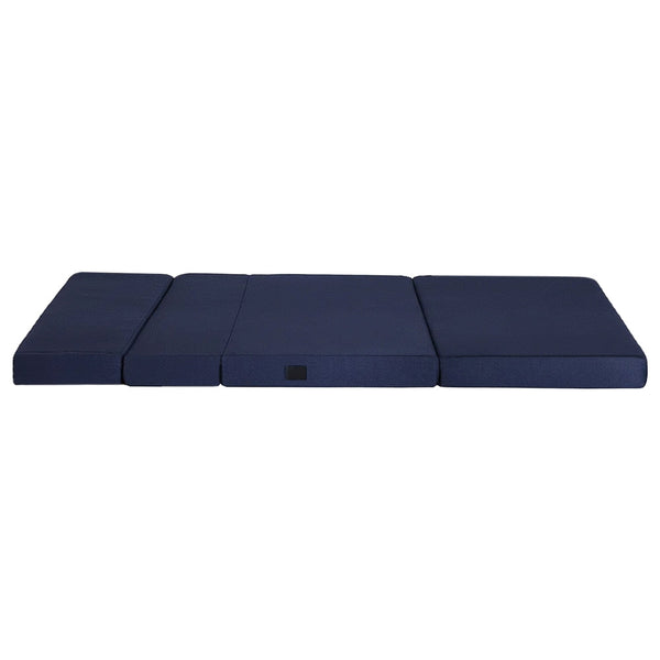 Giselle Foldable Mattress Folding Foam Portable Floor Blue Double Mattresses