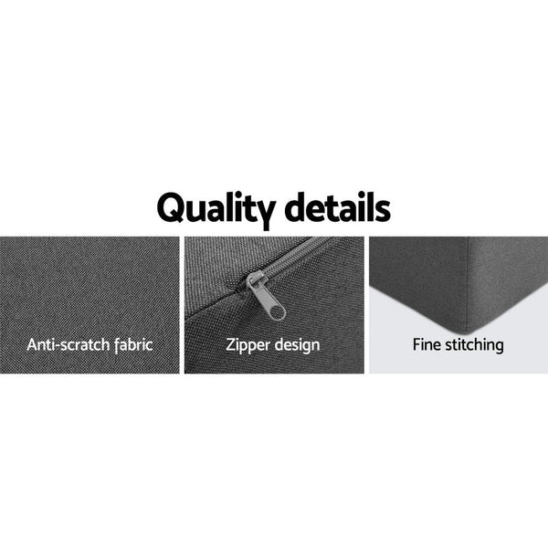 Giselle Bedding Foldable Mattress Folding Foam Sofa Bed Chair Grey Mattresses