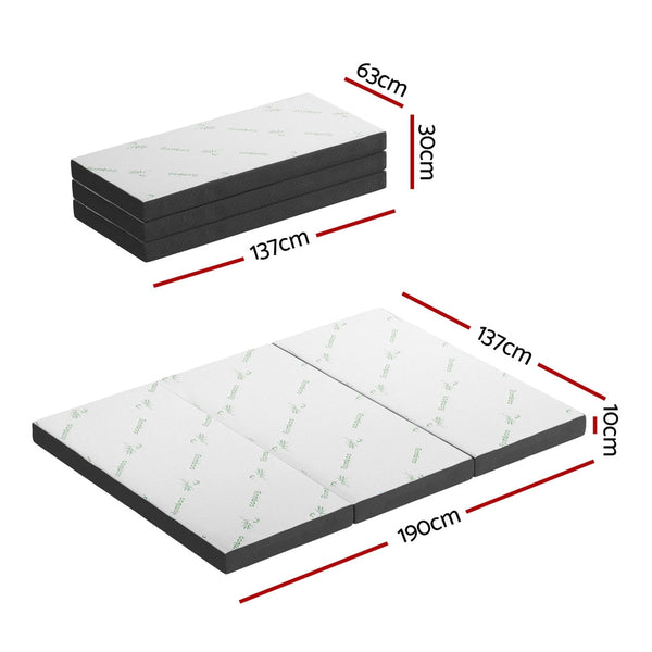 Giselle Foldable Mattress Folding Foam Double Bamboo Mattresses